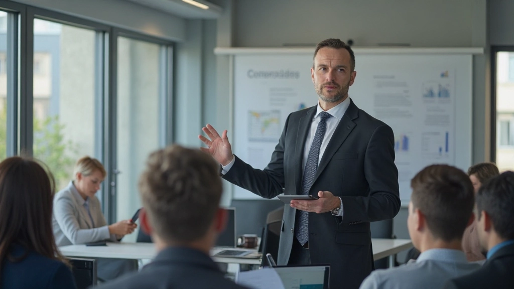 Professional presentatie in bedrijfsomgeving