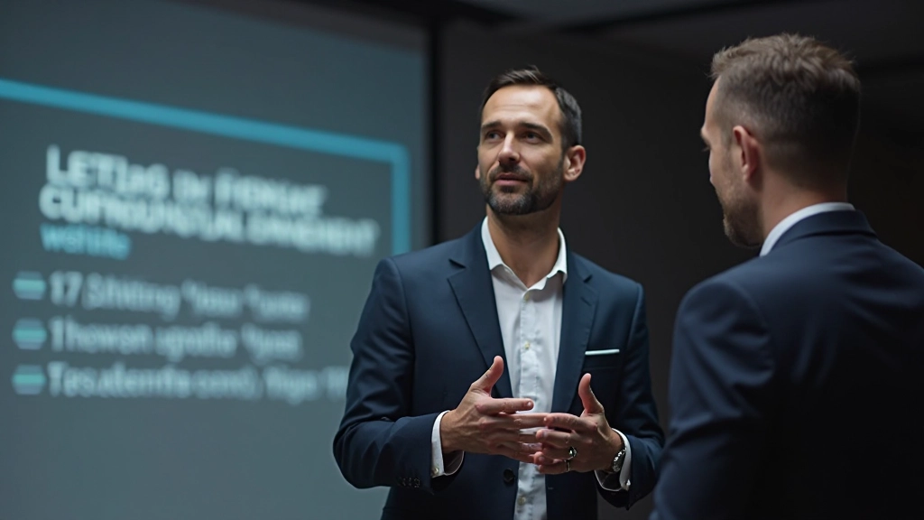 Man geeft presentatie aan team in conferentieruimte met duidelijke communicatie