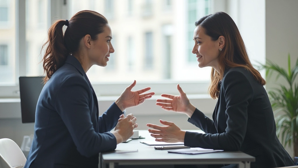 Twee professionele mannen voeren constructief gesprek met open lichaamstaal
